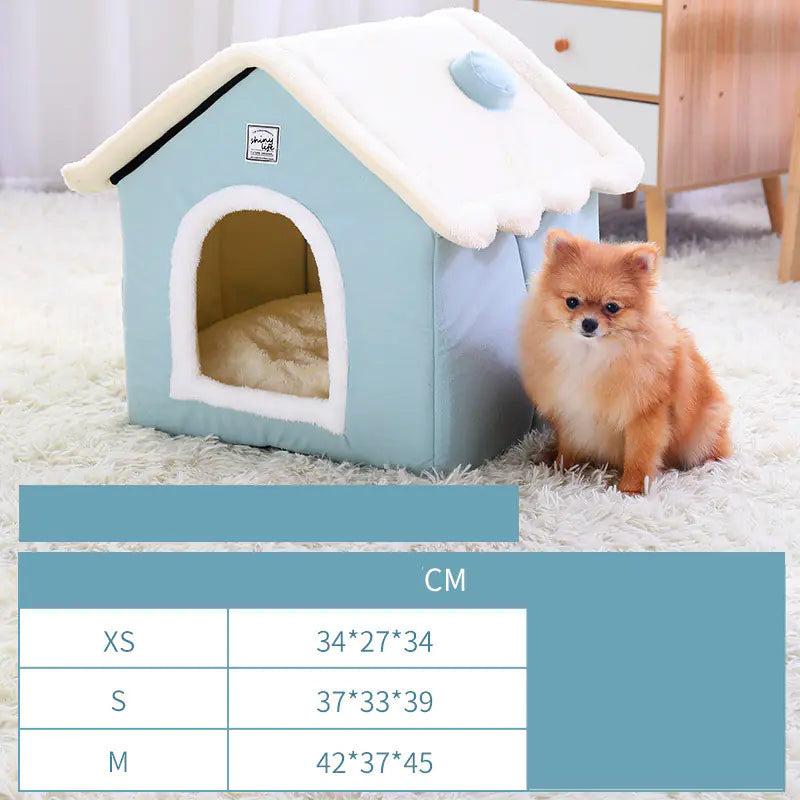 Warm Closed Cat Kennel House for Pets